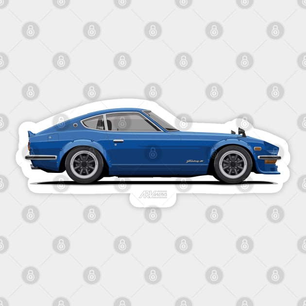 Fairlady 240z Devil Z Blue Sticker by ARVwerks